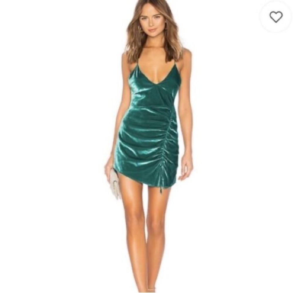 For Love and Lemons Viva Velvet Mini in Emerald. NWT.